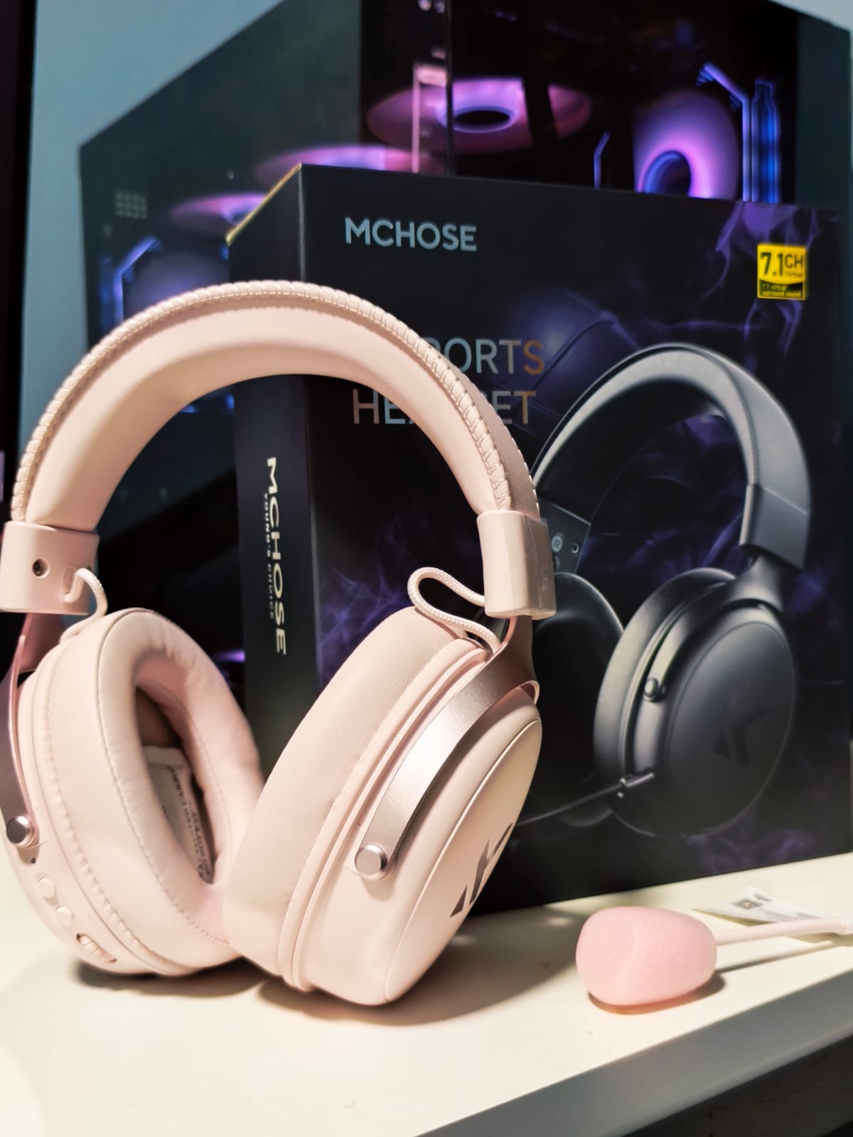 Headset Mchose V9 Pro Pink